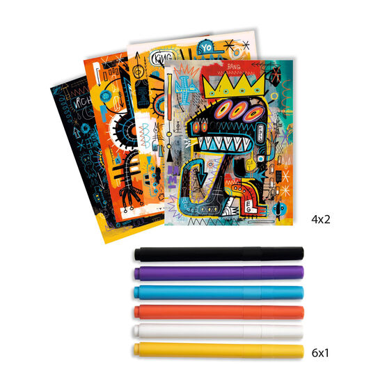 Basquiat Colouring Kit
